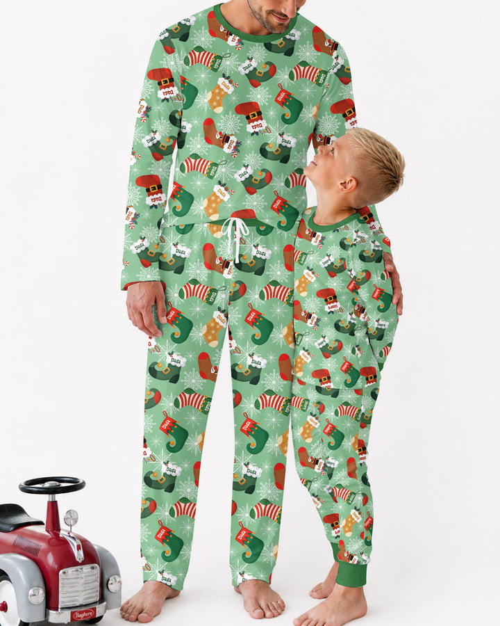 Christmas Crew Family Matching  Bamboo Men's Pajama Set