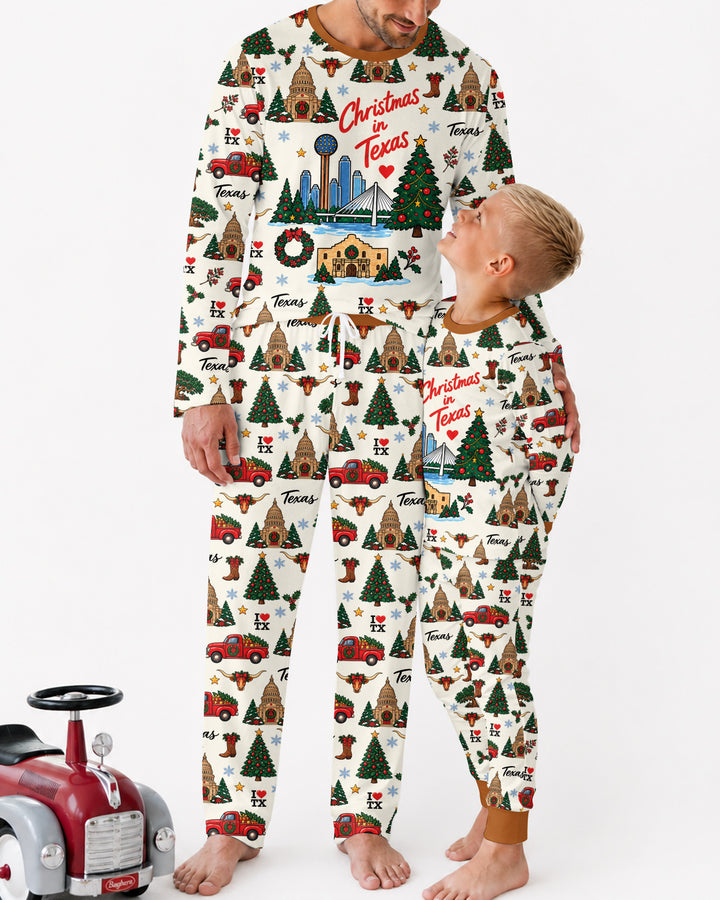 Christmas In Texas Bamboo Men's Pajama Set