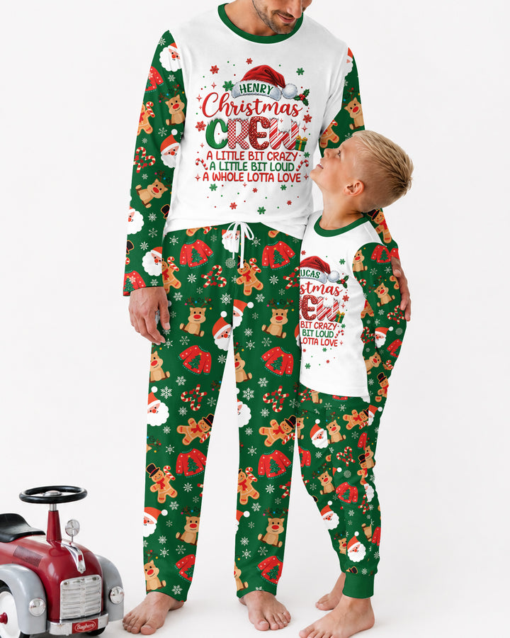 Personalized Christmas Crew Family Matching Bamboo Men's Pajama Set
