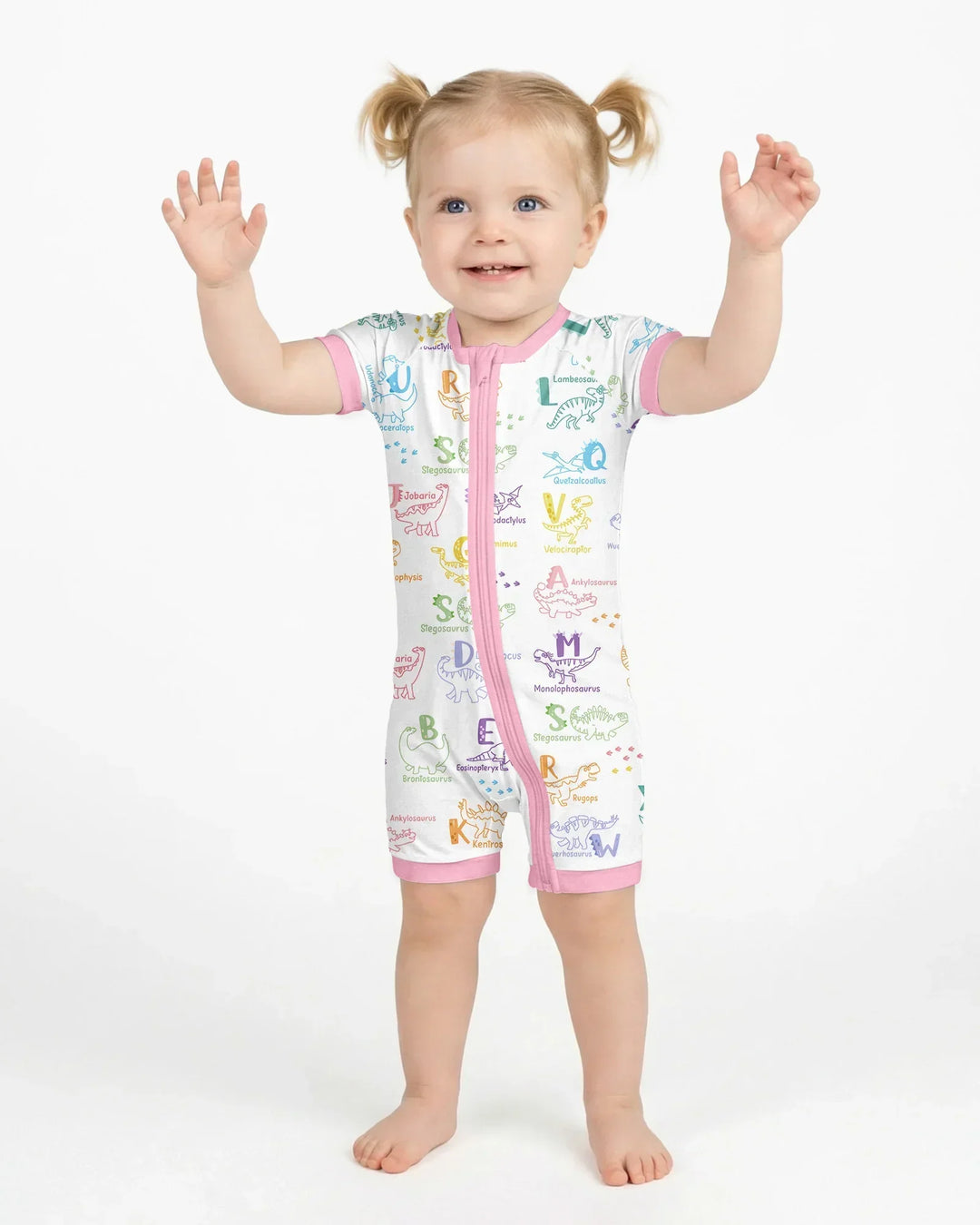 Dino Alphabet ABC Bamboo Shorty Zippy