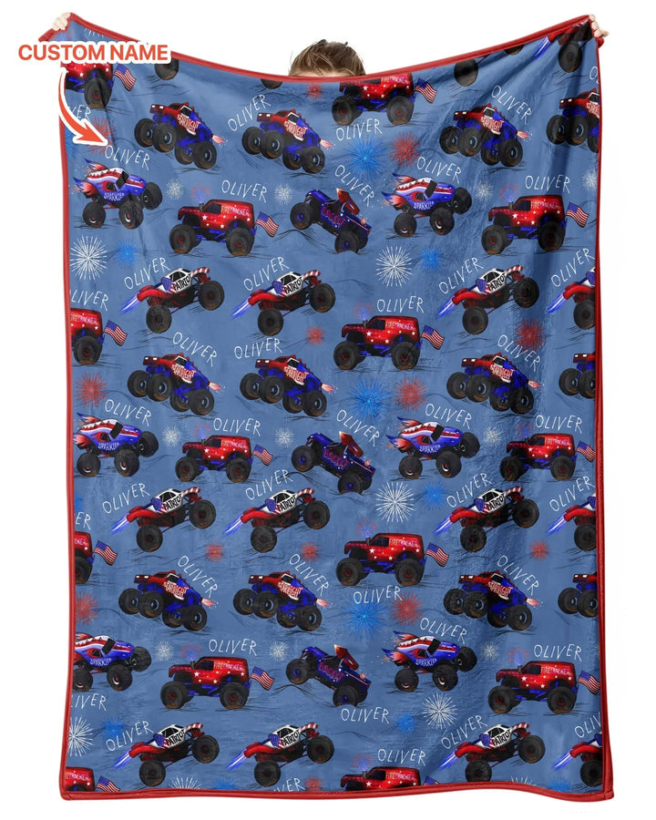 All American Thunder Custom Name Bamboo Blanket
