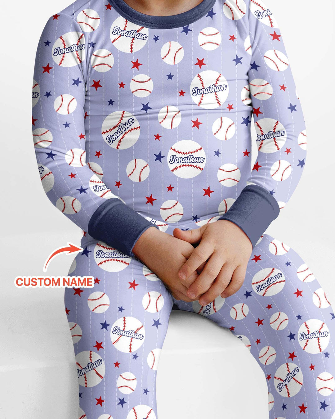 Custom Name Rookie of The Year Matching Bamboo Two Piece Long Sleeve Pajama Set