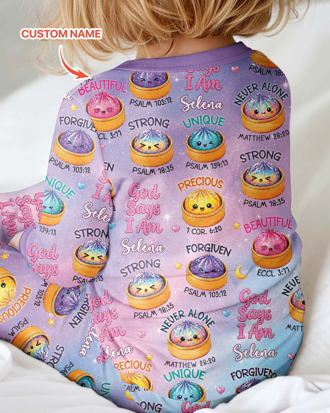 God Says I Am Glitter Dumpling Custom Name Bamboo Convertible Zippy