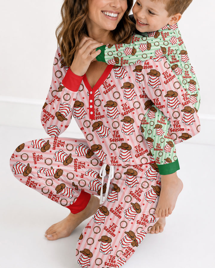 Western Christmas Tis the Season Bamboo Women Pajama Set