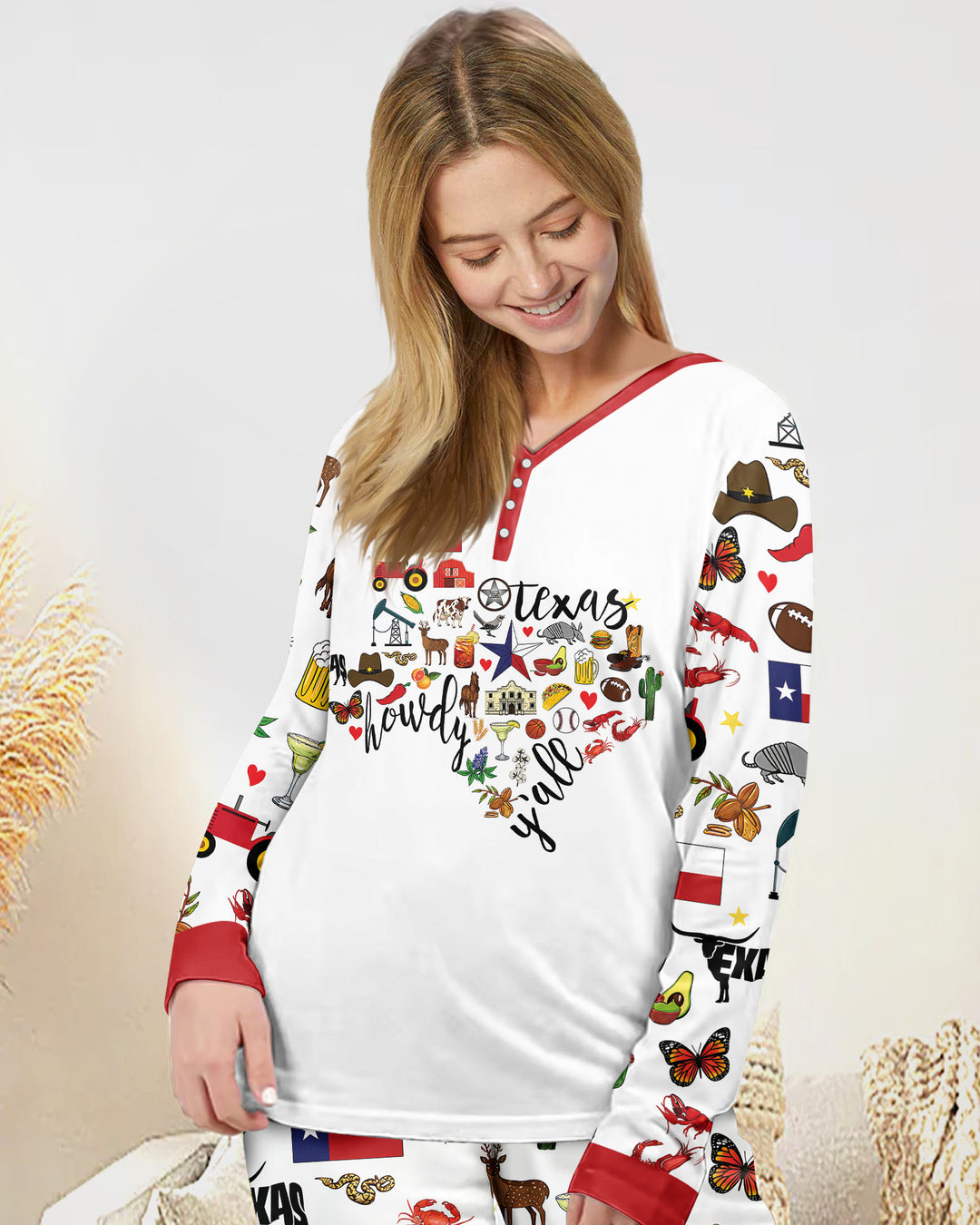 Texas Map Bamboo Women Pajama Set