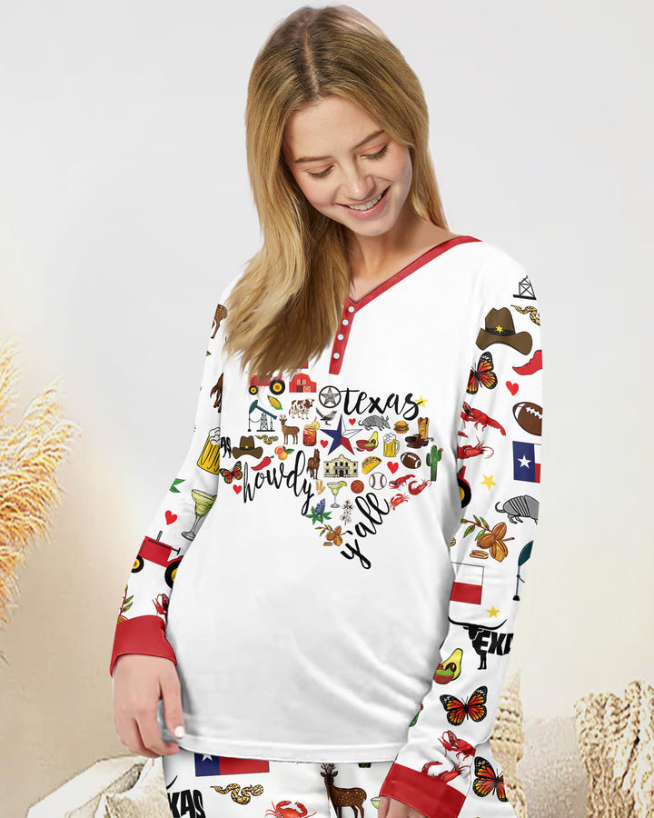 Texas Map Bamboo Women Pajama Set