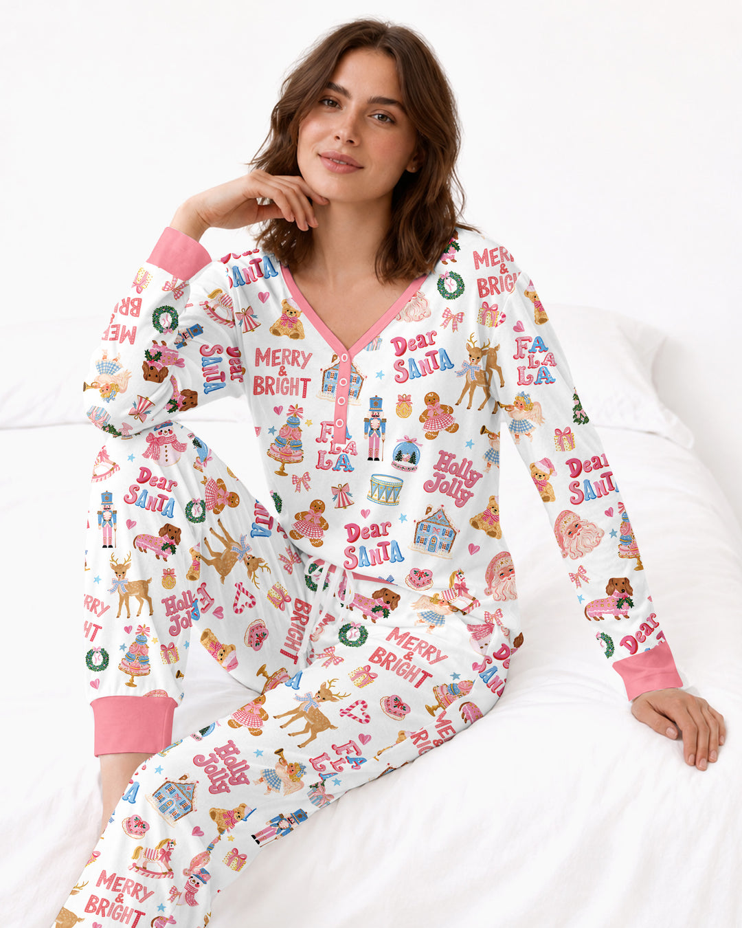 Falala Christmas Bamboo Women Pajama Set
