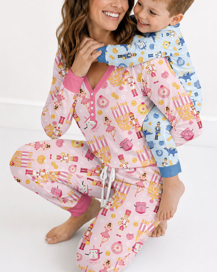 Hanukkah Nutcracker King Family Matching Bamboo Women Pajama Set