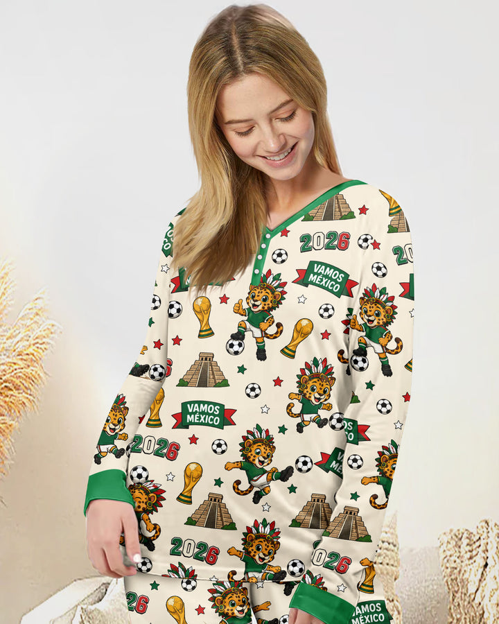 Jaguar 2026 Vamos Mexico Family Matching Bamboo Women Pajama Set