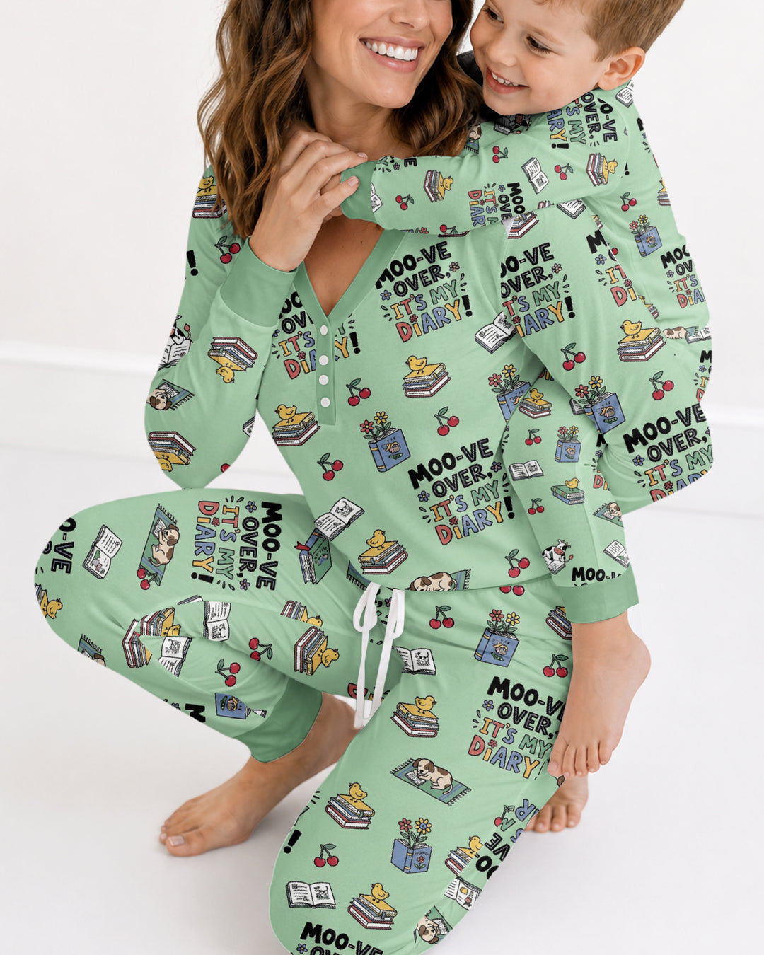 Moove Over Its My Diary Bamboo Women Pajama Set