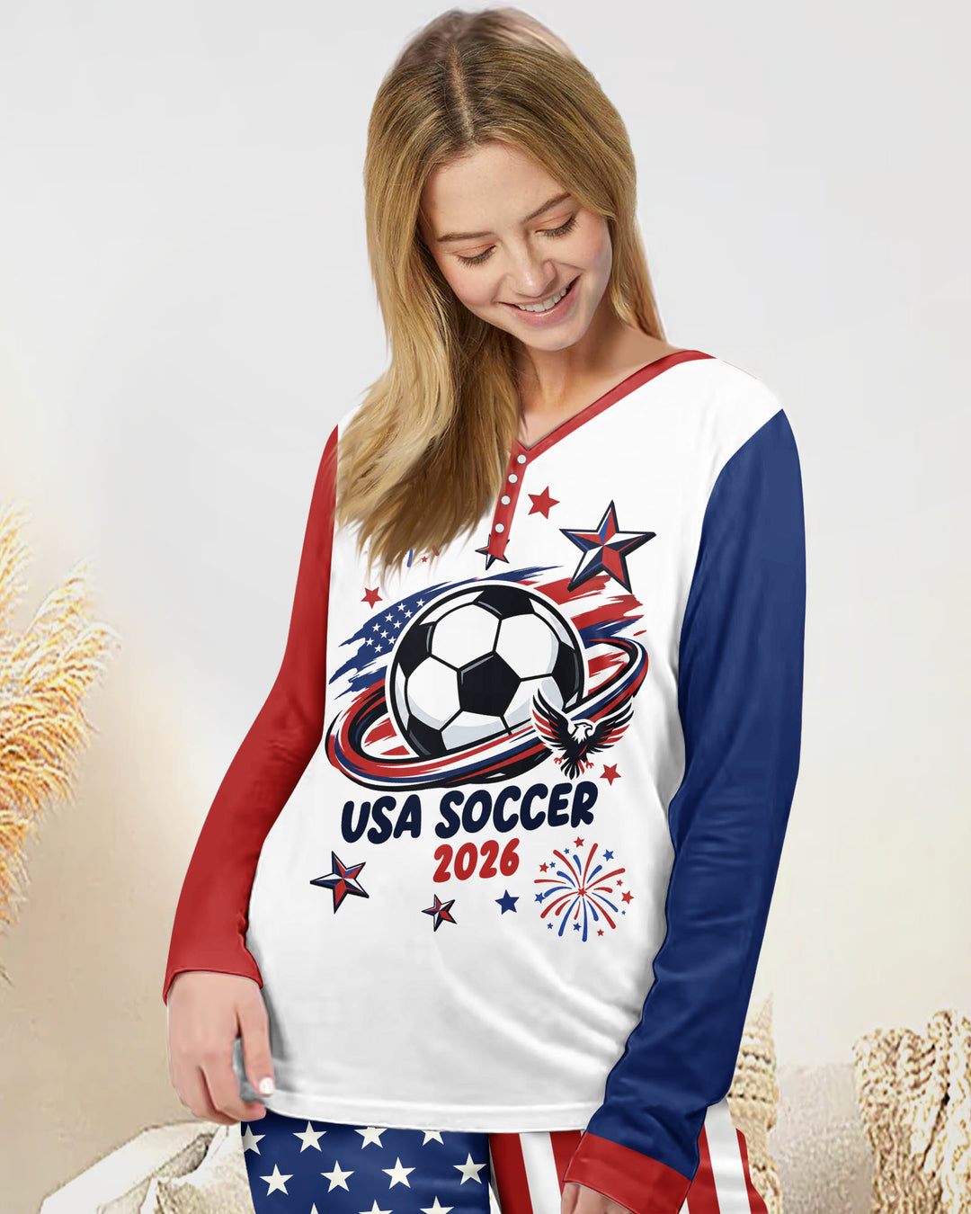 USA Soccer 2026 Family Matching Bamboo Women Pajama Set