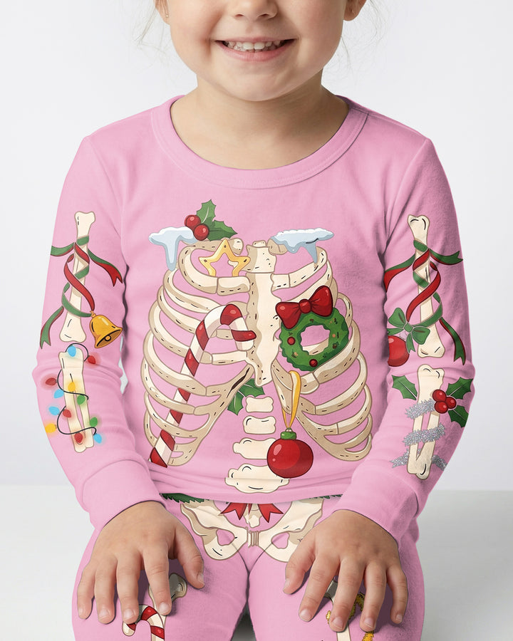 Spooky Merry Christmas Bamboo Two Piece Long Sleeve Pajama Set