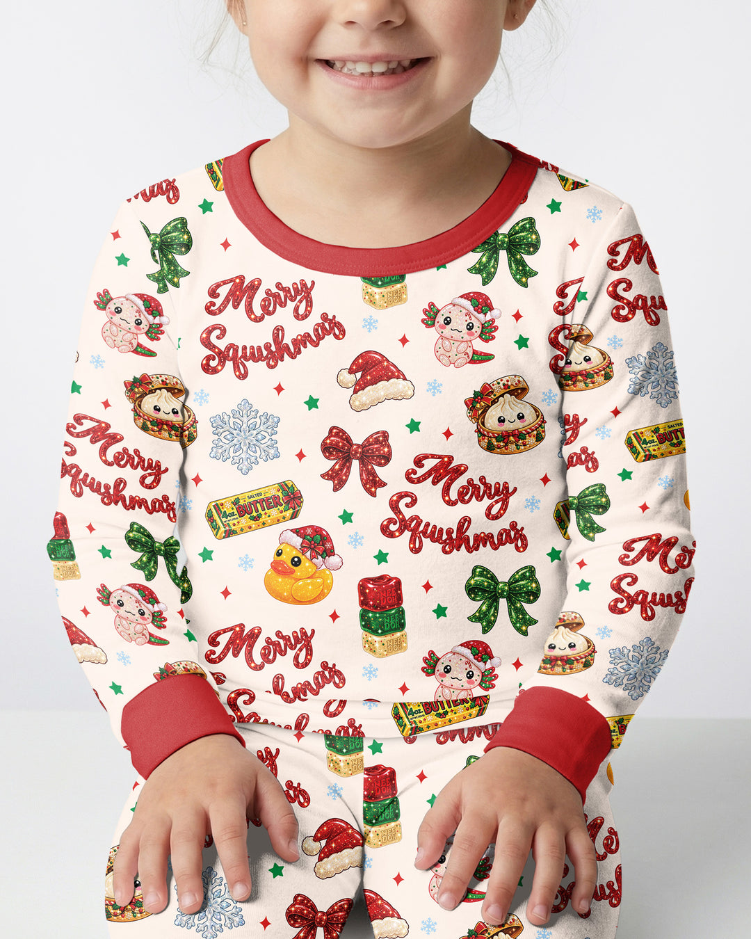 Merry Squishmas Bamboo Two Piece Long Sleeve Pajama Set