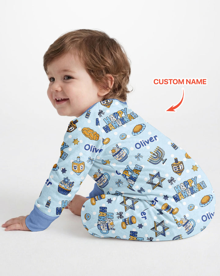 Custom Name Jewish Holiday Bamboo Convertible Zippy