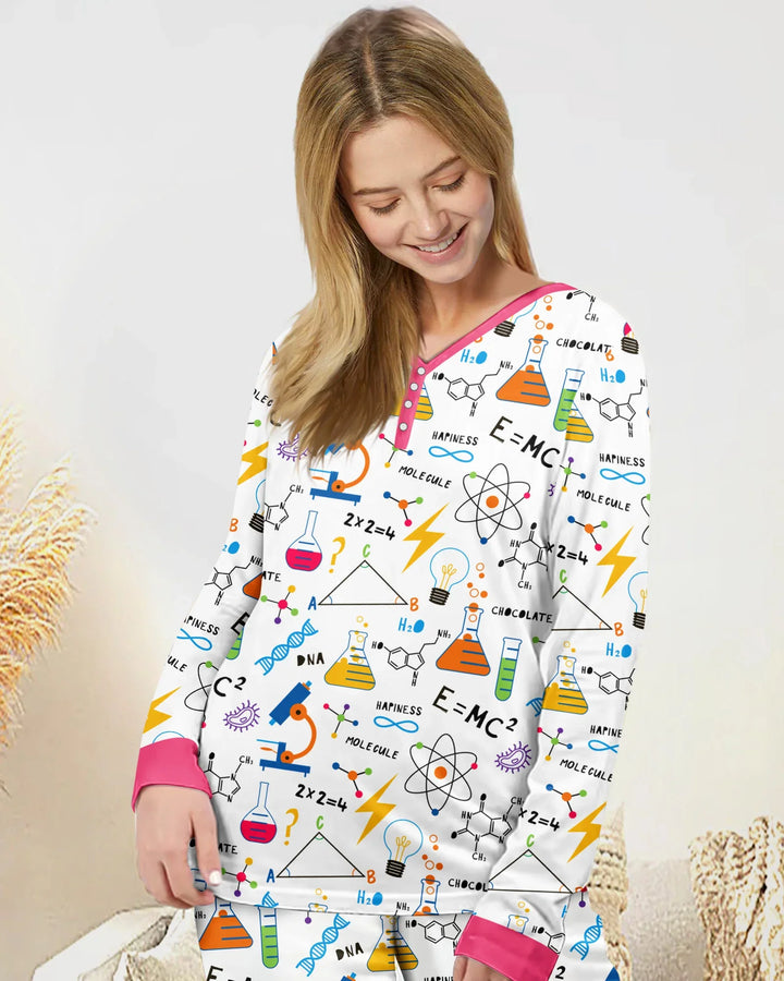 Science Explorer Family Matching Bamboo Women Pajama Set