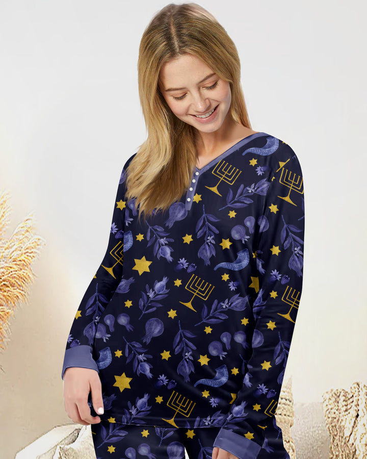 Rosh Hashanah Night Family Matching Bamboo Women Pajama Set