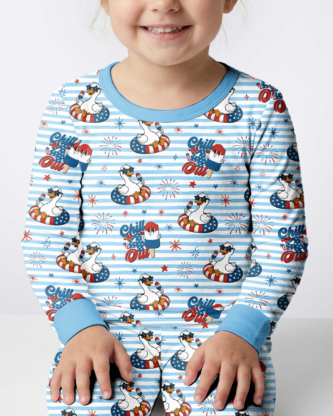 Chill the Fourth Out Bamboo Two Piece Long Sleeve Pajama Set
