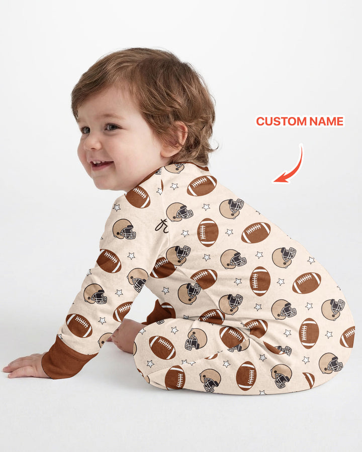 Custom Name Cutest Football Fan Bamboo Convertible Zippy