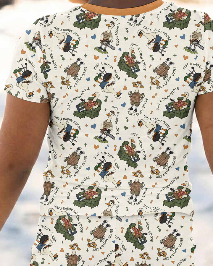 Just A Daddy Goose Family Matching Bamboo Two Piece Short Sleeve Pajama Set