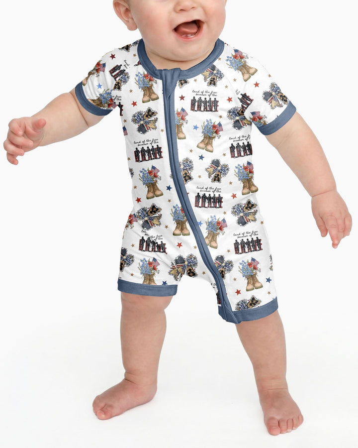 Honor the Brave Family Matching Bamboo Shorty Zippy