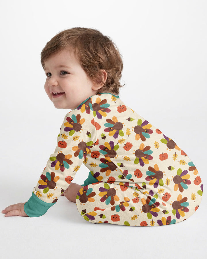 Thankful Turkey Days Bamboo Convertible Zippy