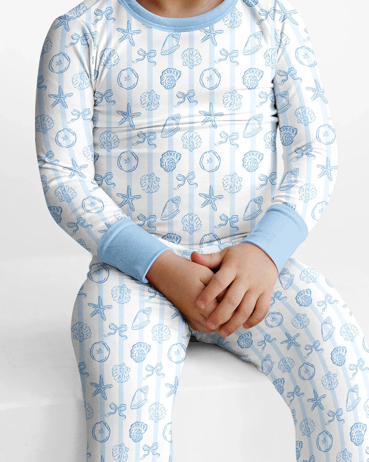Coastal Keepsakes Family Matching Bamboo Two Piece Long Sleeve Pajama Set