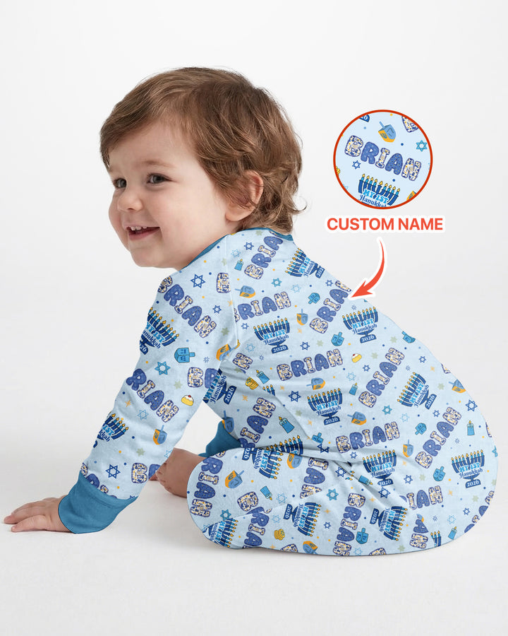 Custom name My First Hanukkah 2026 Bamboo Convertible Zippy