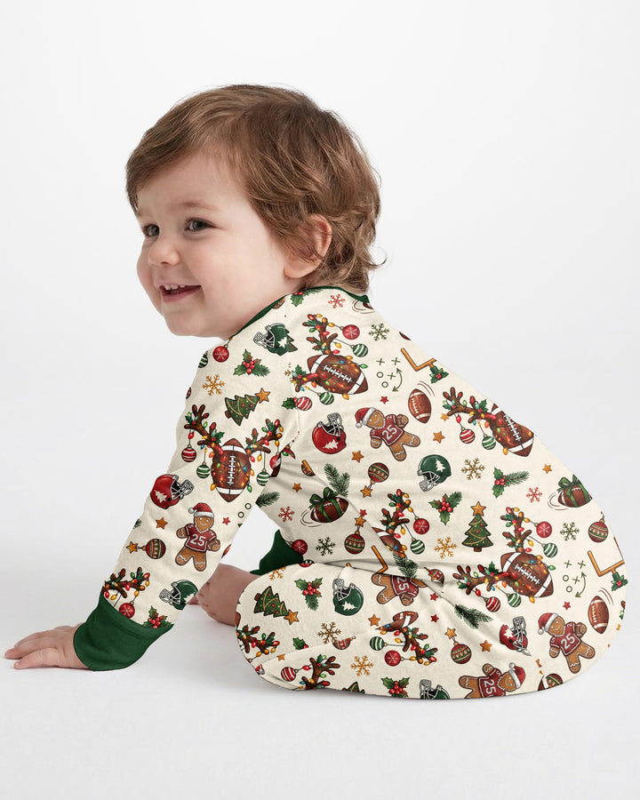 Football Christmas Merry Kickmas Bamboo Convertible Zippy