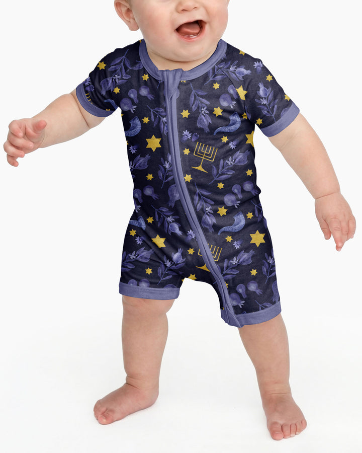 Rosh Hashanah Night Family Matching Bamboo Shorty Zippy
