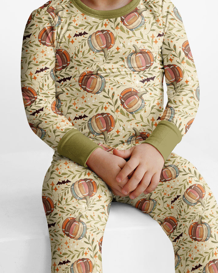 It's Football Season Bamboo Two Piece Long Sleeve Pajama Set