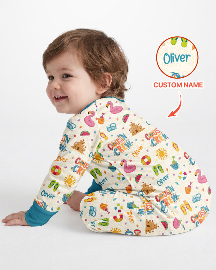 Custom Name Summer 2026 Cousin Crew Bamboo Convertible Zippy