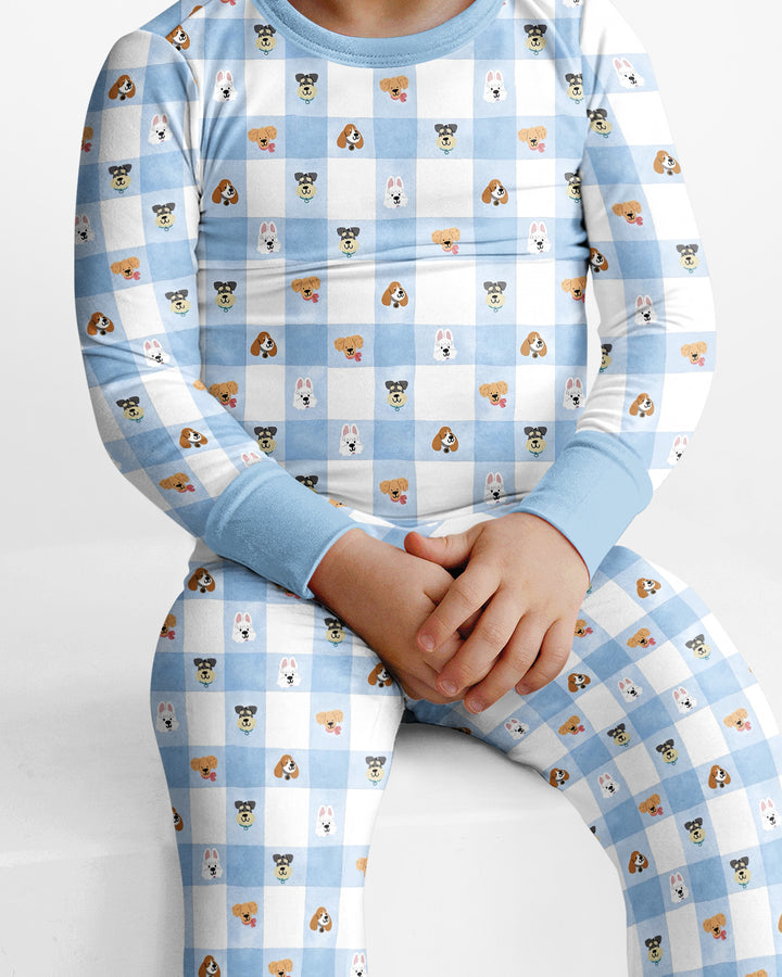 Plaid Pals Family Matching Bamboo Two Piece Long Sleeve Pajama Set