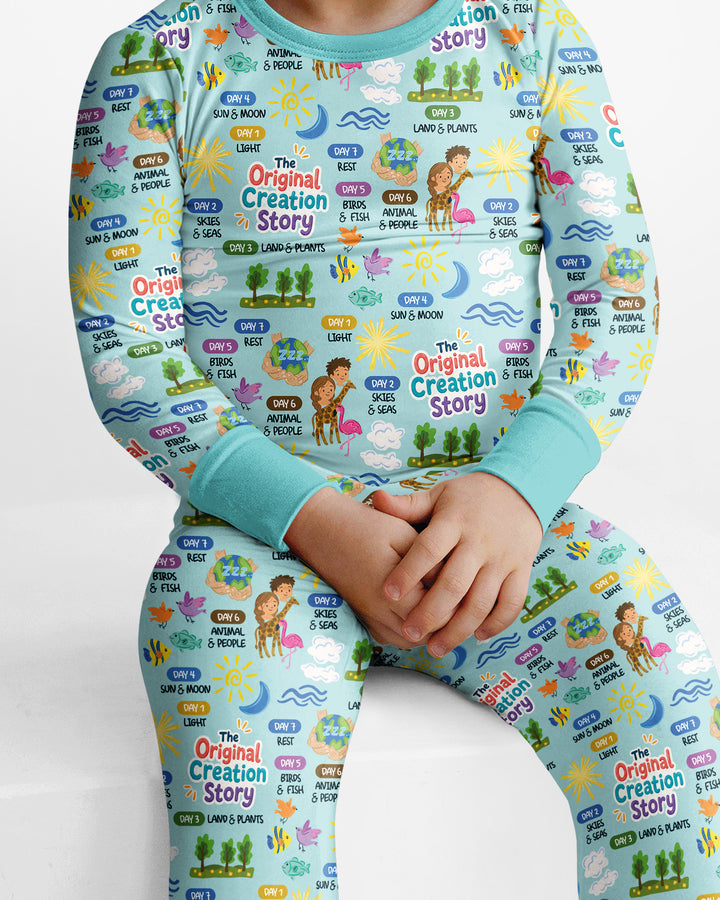 Template Bamboo Two Piece Long Sleeve Pyjamas Set