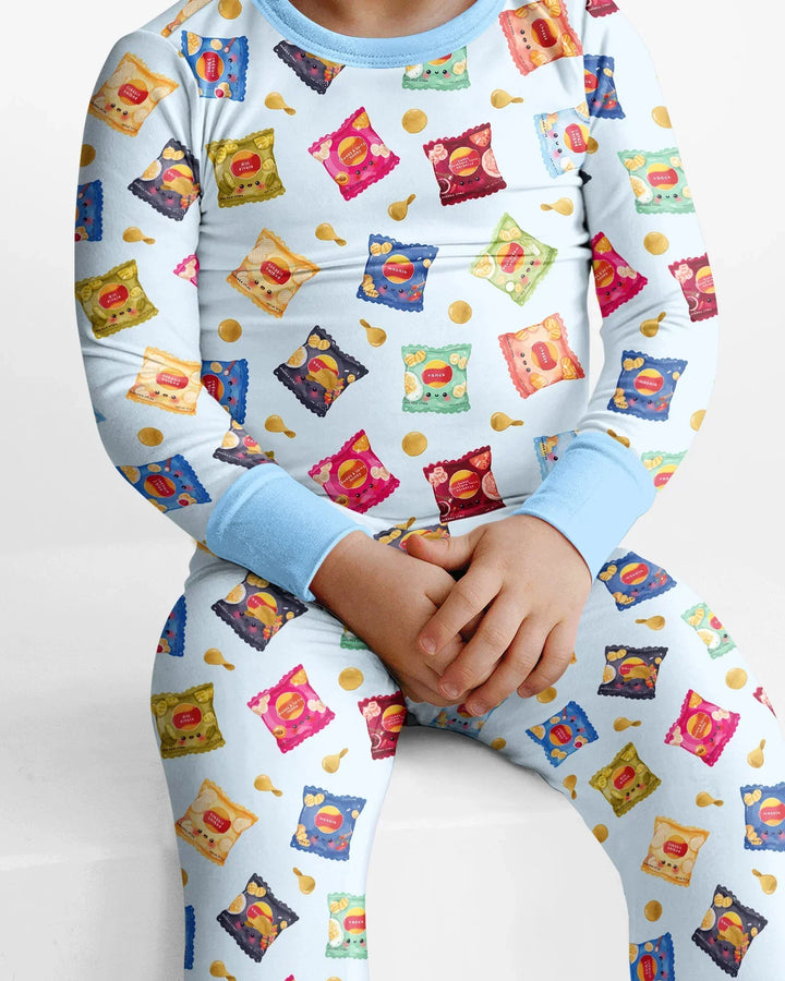 Potato Chips Bamboo Two Piece Long Sleeve Pajama Set