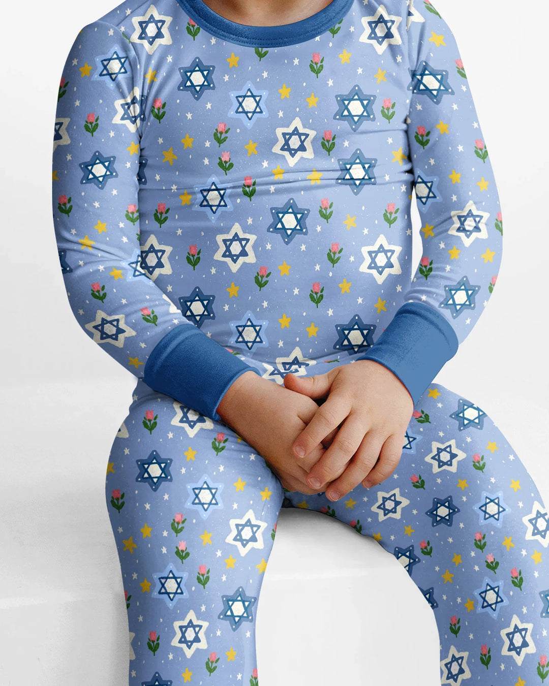 Starry Bloom Blessings Family Matching Bamboo Two Piece Long Sleeve Pajama Set