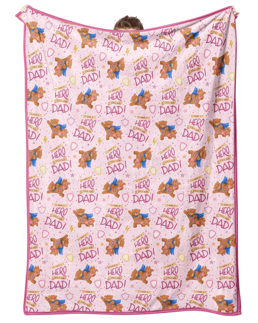 I Have A Hero Daddy & Me Matching Bamboo Blanket