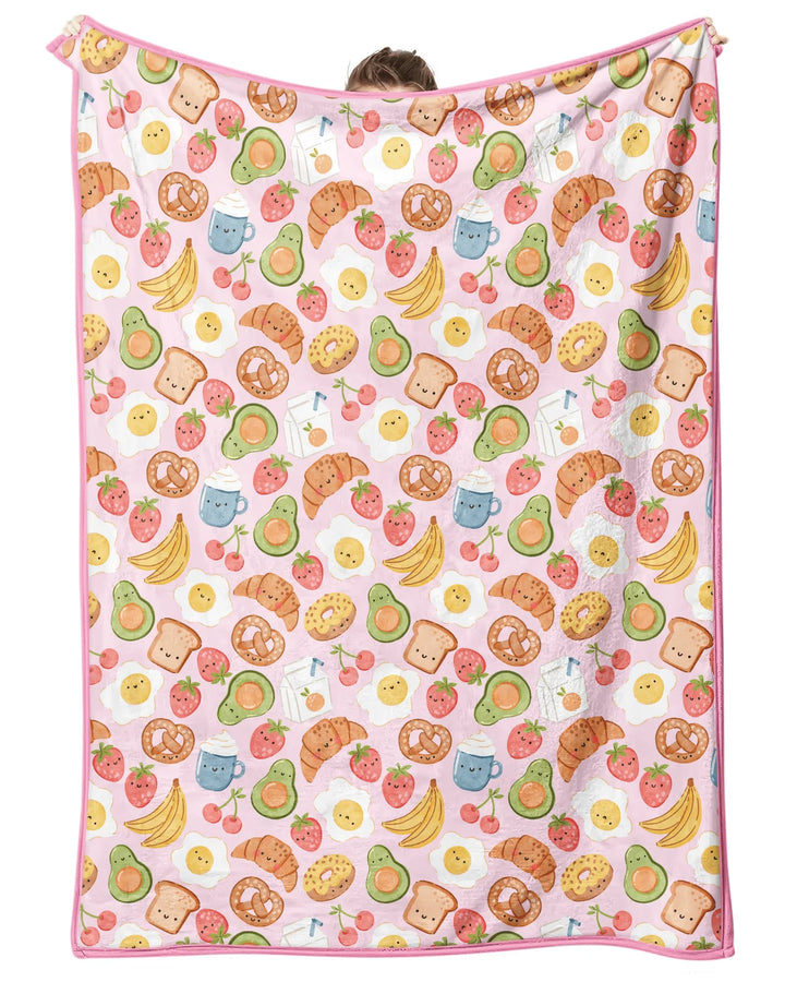Breakfast Buddies Family Matching Bamboo Blanket