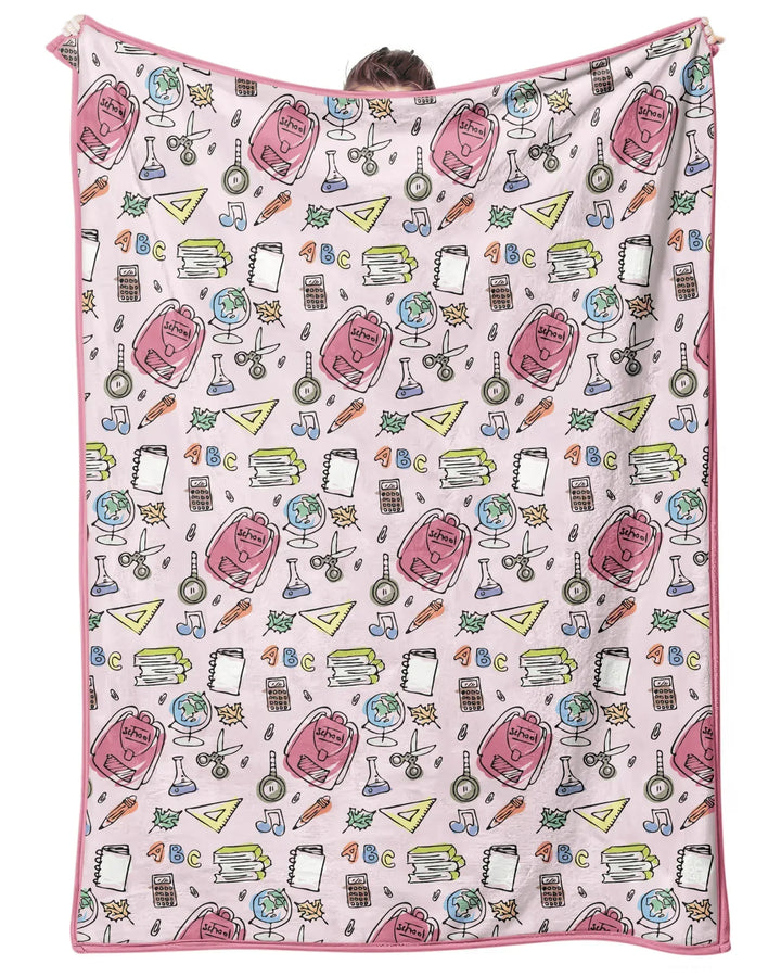 Doodle School Days Bamboo Blanket