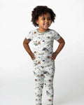 Camping Route Map Bamboo Two Piece Short Sleeve Pyjamas Set
