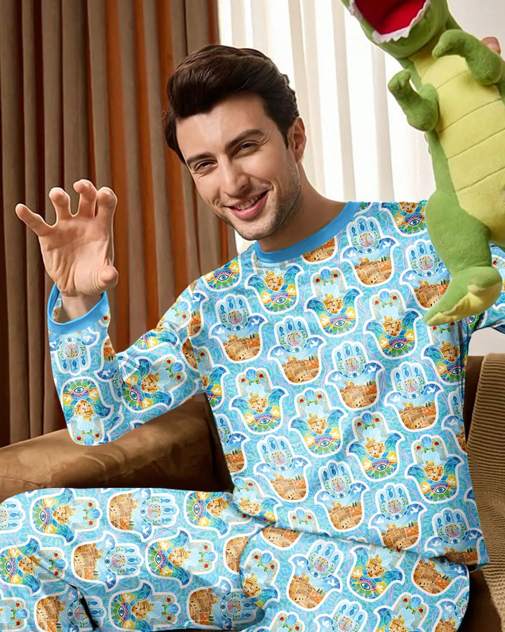 Hamsa Hand Bamboo Men's Pajama Set