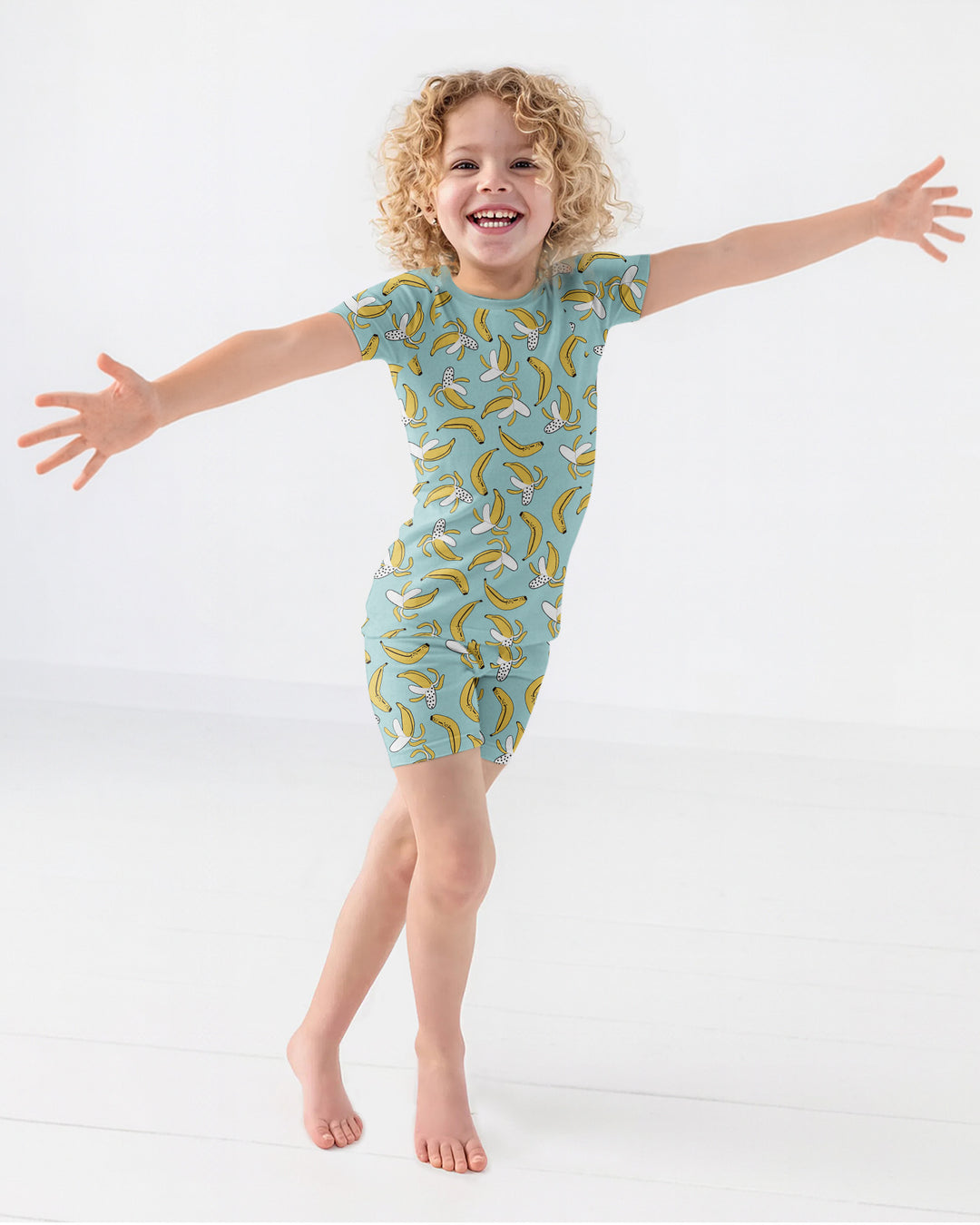 Bananas Bamboo Two Piece Short Sleeve Shorts Pyjamas Set