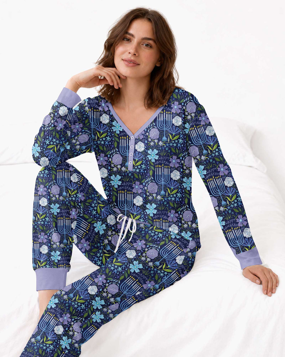 Hanukkah Me and Mom Matching Bamboo Women Pajama Set