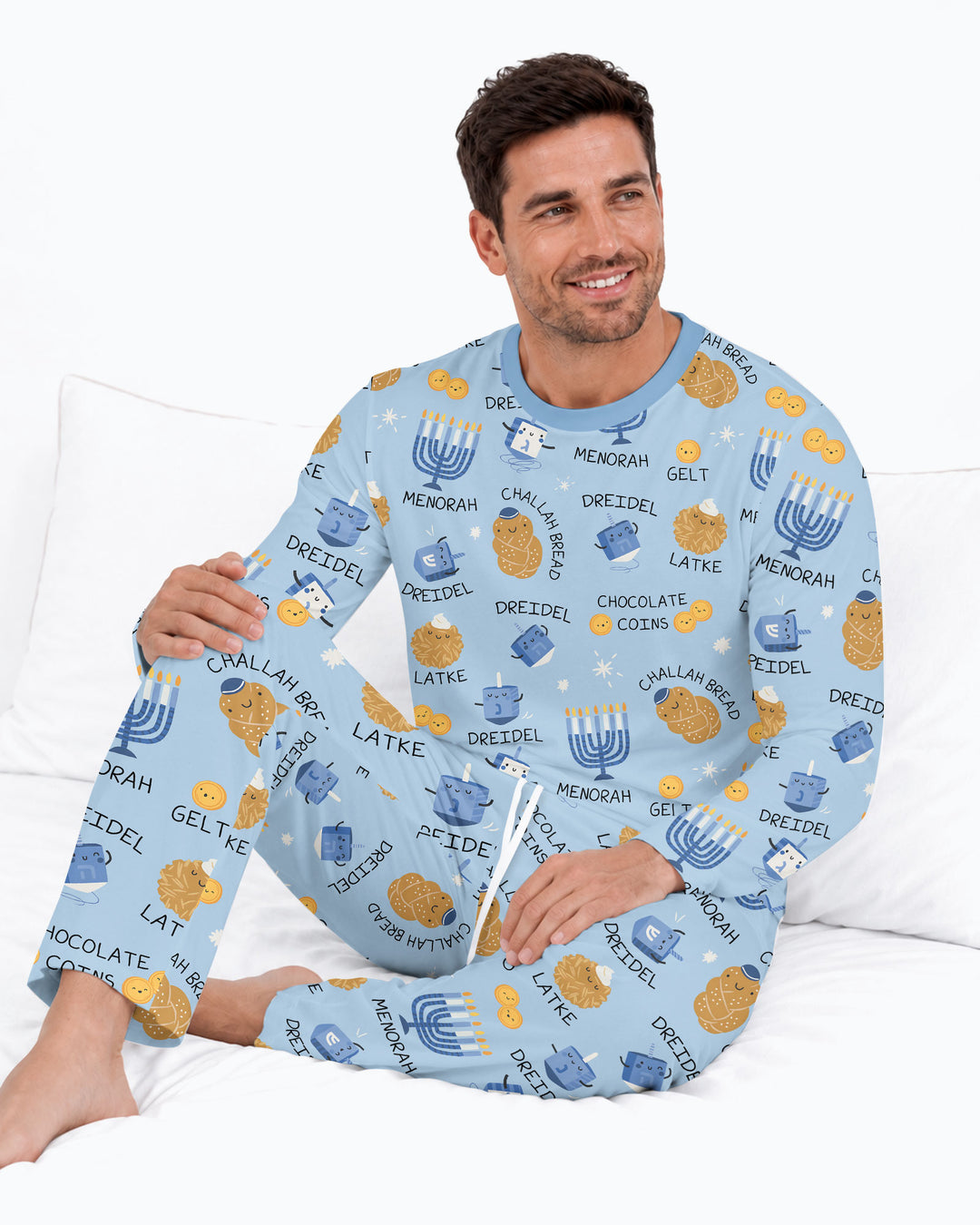 Family Hanukkah Matching Bamboo Men's Pajama Set