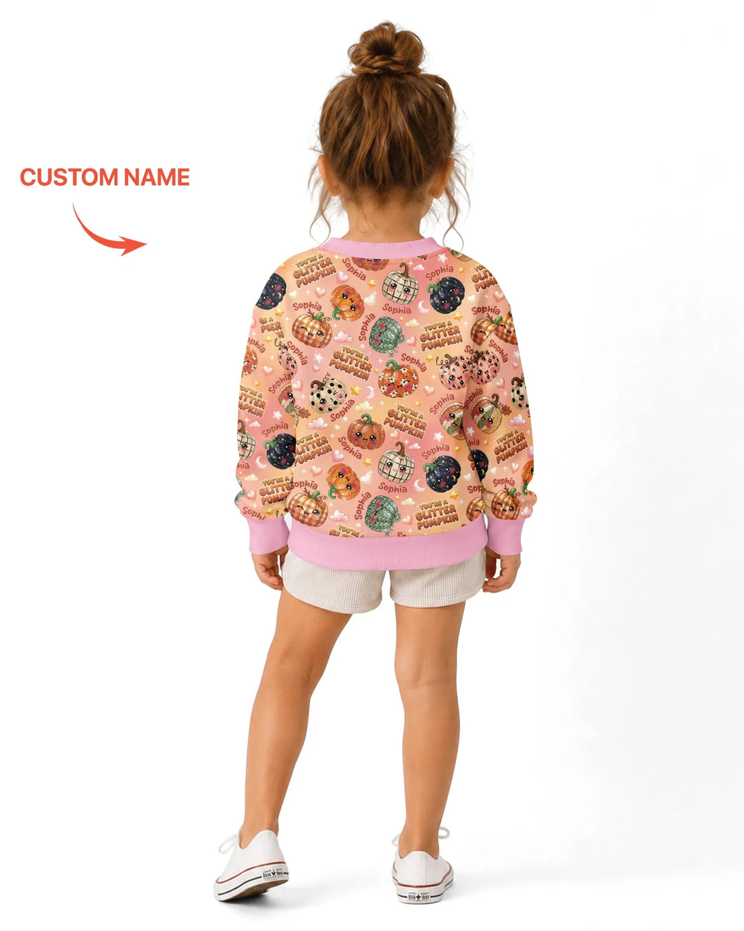 Custom Name You're A Glitter Pumpkin Bamboo Crewneck Sweatshirt