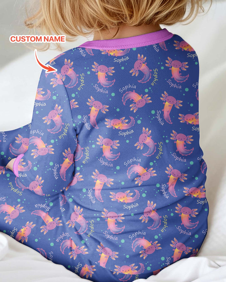Axolotl Glow Custom Name Bamboo Convertible Zippy