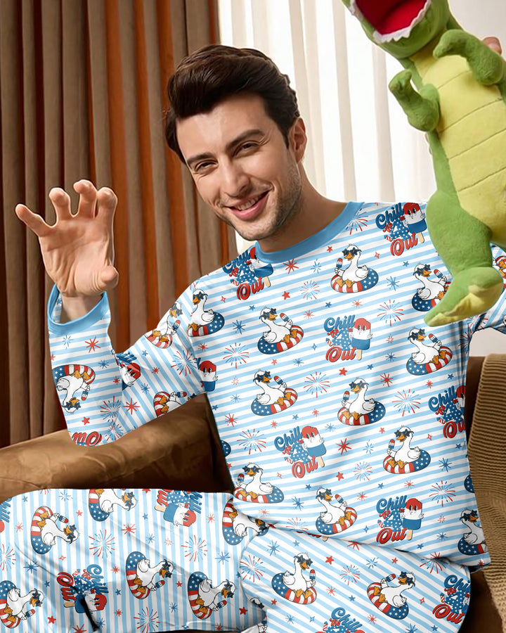 Chill the Fourth Out Bamboo Men's Pajama Set
