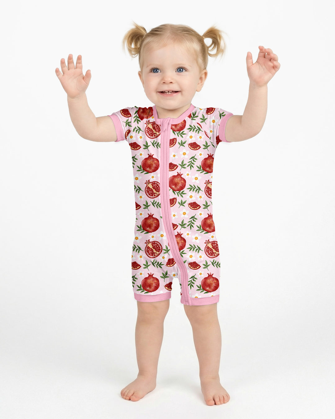 Pomegranate Garden Joy Family Matching Bamboo Shorty Zippy
