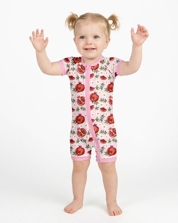 Pomegranate Garden Joy Family Matching Bamboo Shorty Zippy