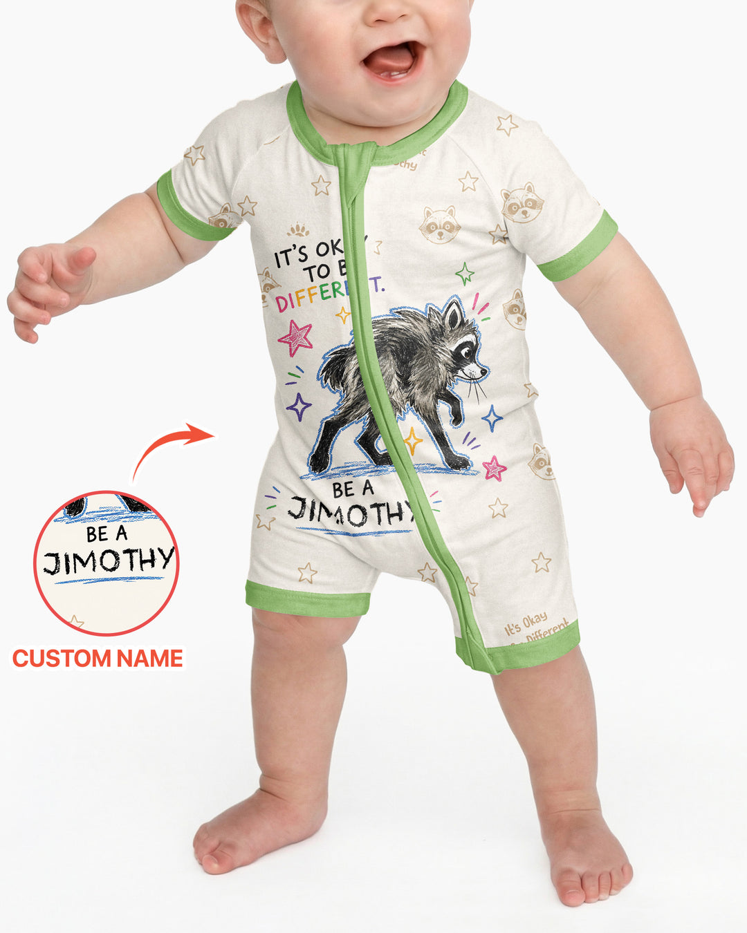 Jimothy The Raccoon Bamboo Shorty Zippy