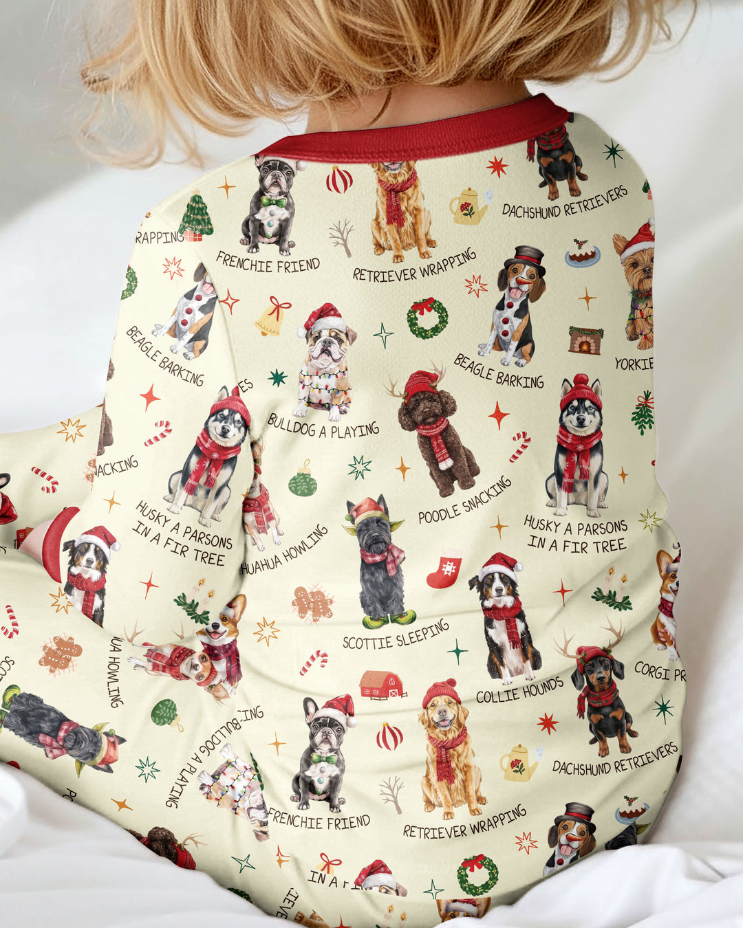 Retro 12 Dogs of Christmas Bamboo Convertible Zippy